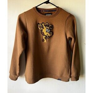 BONOBOS Geoffrey Giraffe Brown Pullover Sweatshirt Boys Size 12 Toys 'R' Us